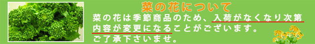 菜の花季節限定